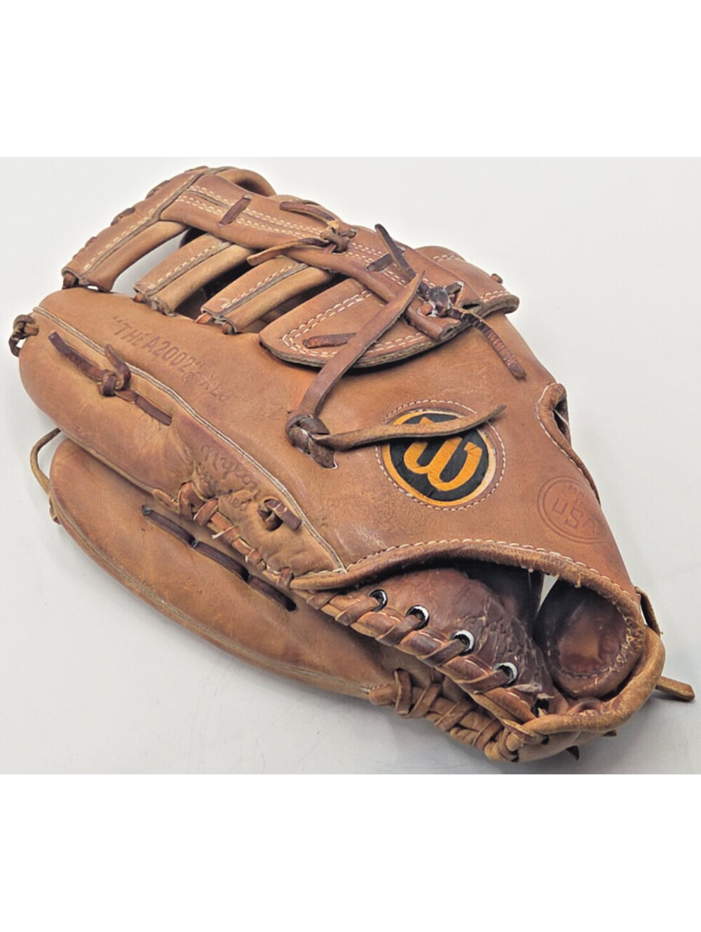 Vintage Wilson The A2002 XL Leather Baseball Glove LHT Made in USA 1970s